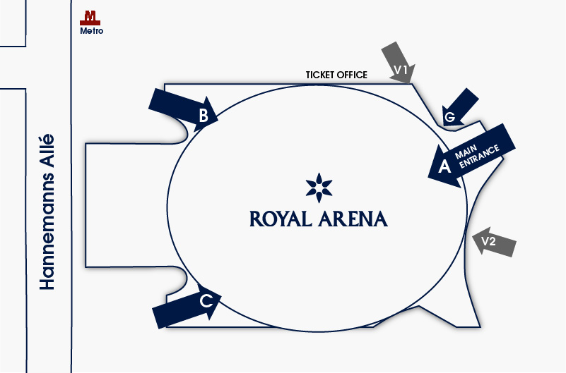 Royal Arena Entrance Map